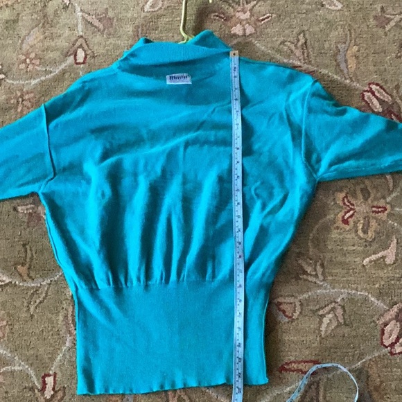 Designer Find Vintage Turquoise Meister TURTLENECK  Rare Beauty EPLVC - Picture 8 of 16
